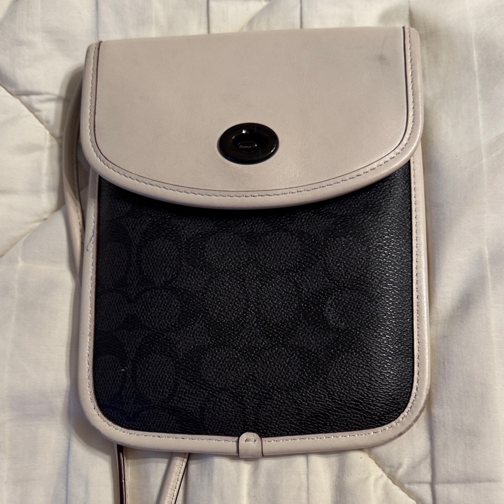 Coach Black and Cream Crossbody Bag